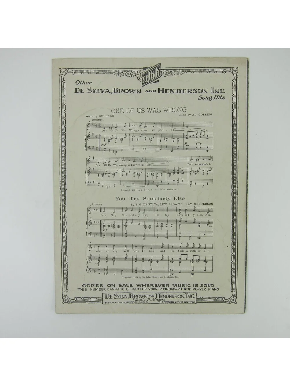 Sheet Music Where The Blue Of The Night Meets Gold Of The Day Bing Crosby 1931